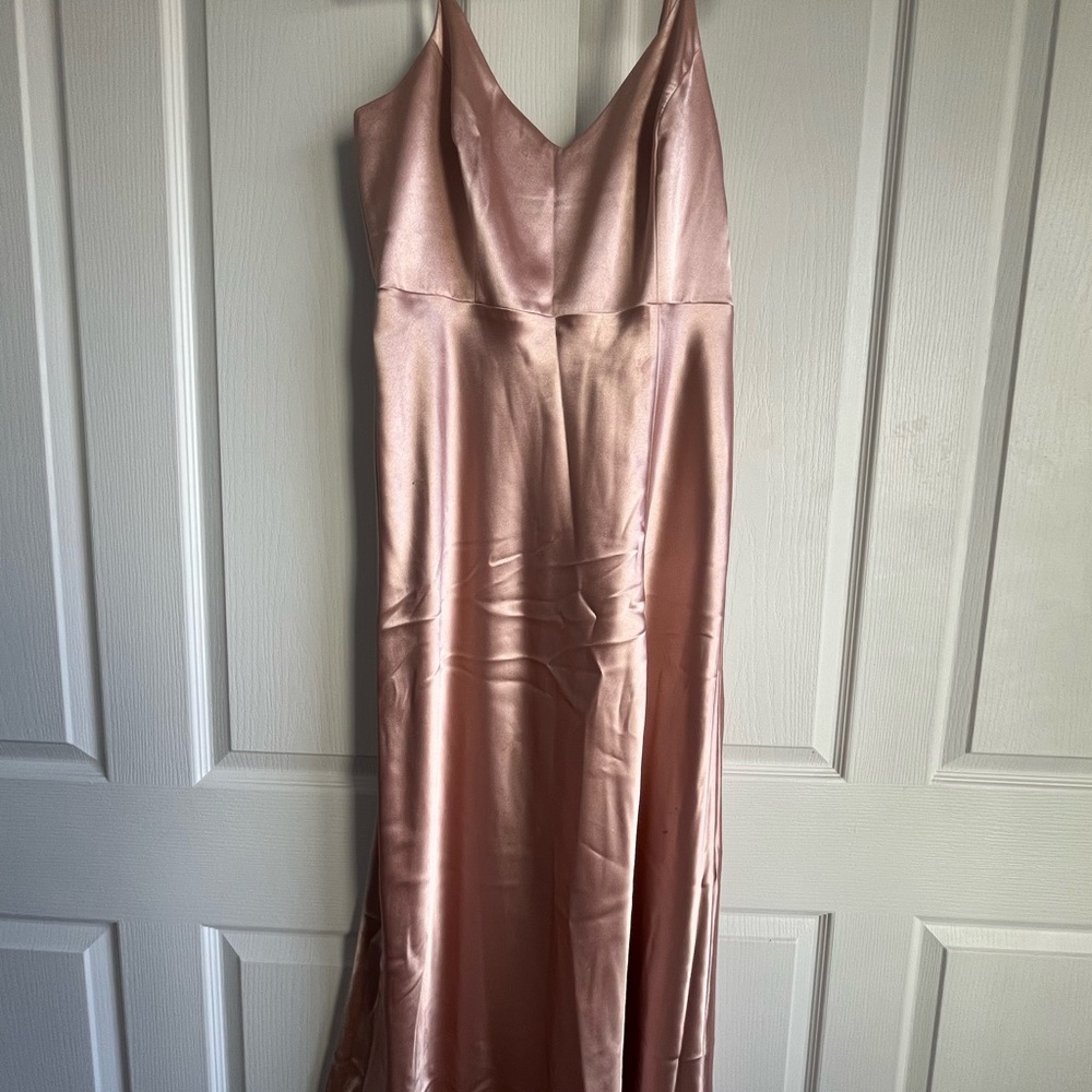 Birdy Grey Blush Satin Maxi Dress
